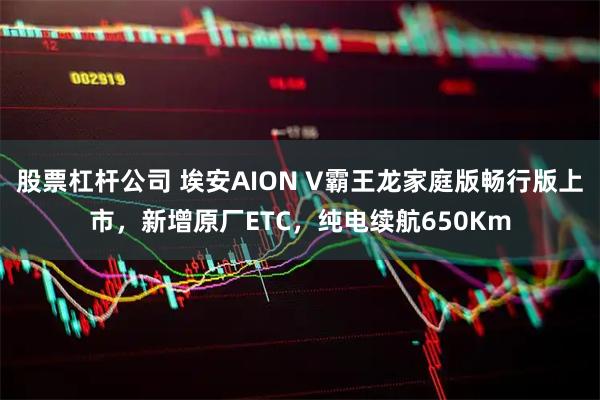 股票杠杆公司 埃安AION V霸王龙家庭版畅行版上市，新增原厂ETC，纯电续航650Km