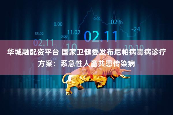 华城融配资平台 国家卫健委发布尼帕病毒病诊疗方案：系急性人畜共患传染病
